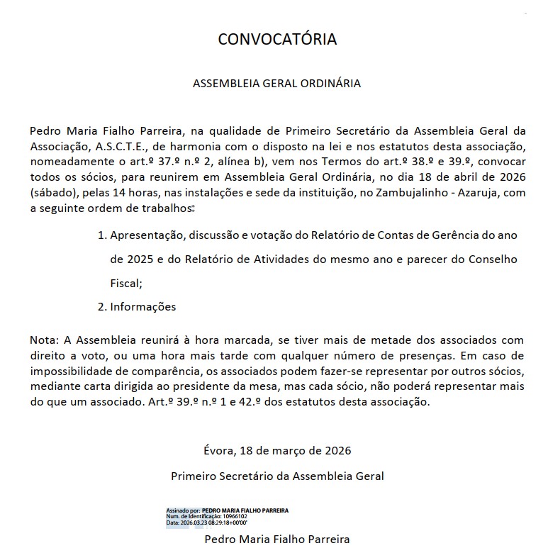Convocatoria AG Abril 2026
